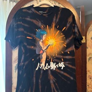 Studio Ghibli Howl’s Moving Castle Black and Orange Graphic Tee